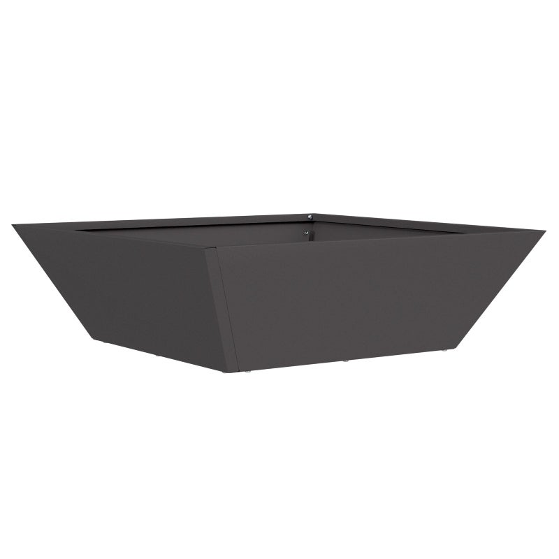 vidaXL Doniczka ogrodowa 5 pcs Czarny 50 x 50 x 15 cm Stal zimnogięta