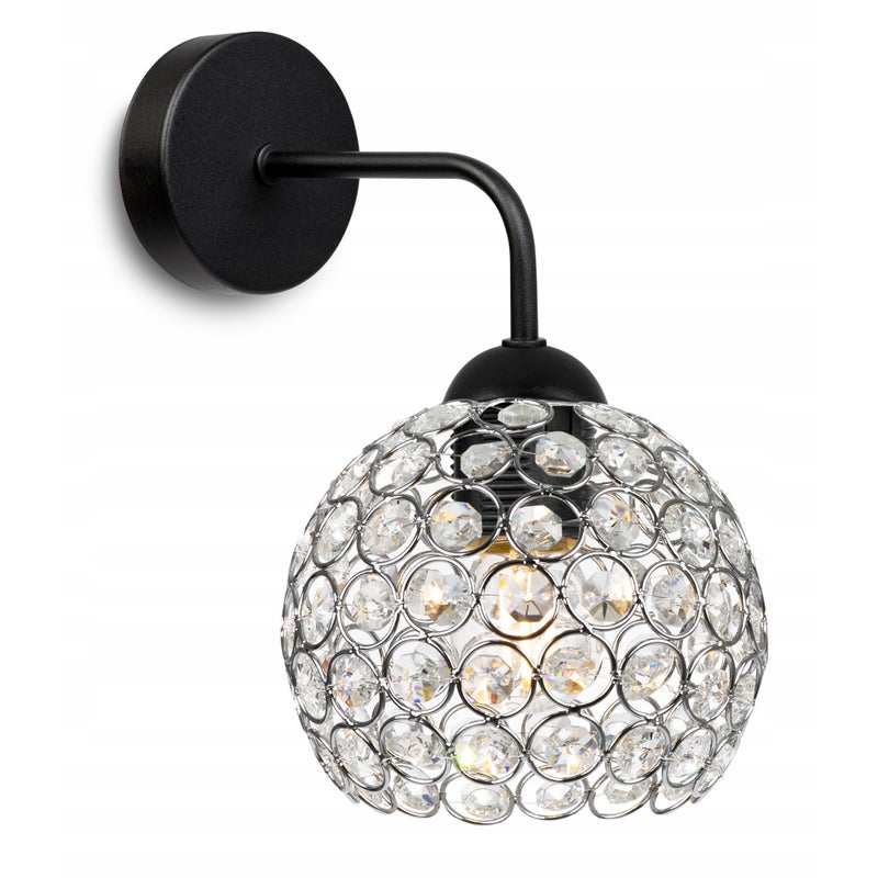 Lampa kinkiet ścienny Crystal modern 1xE27 klosz kula kryształowa transparentna Light Home LH