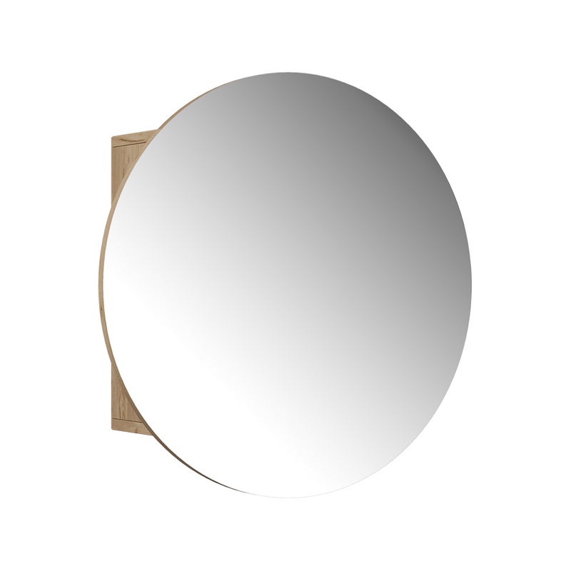 Vicco Szafka z lustrem w łazience Loki, Złoty dąb energetyczny, 60 x 60 cm z 2 przegrodami