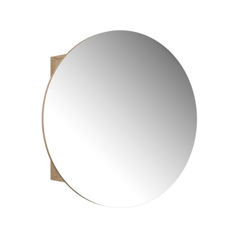 Vicco Szafka z lustrem w łazience Loki, Złoty dąb energetyczny, 70 x 70 cm z 2 przegrodami