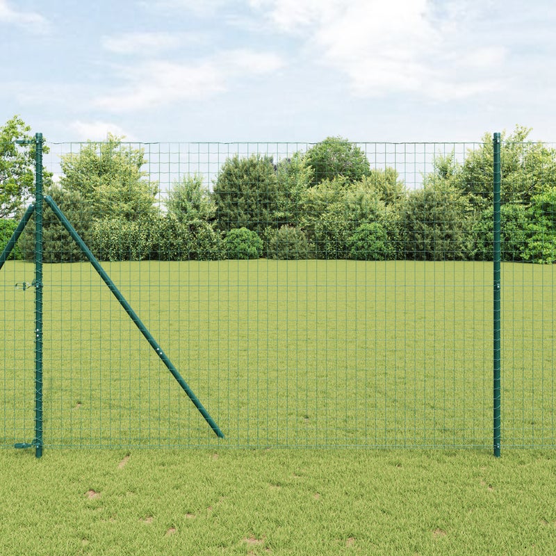 Słupek ogrodzeniowy. 52 pcs Zielony 3,2 x 3,2 x 210 cm vidaXL