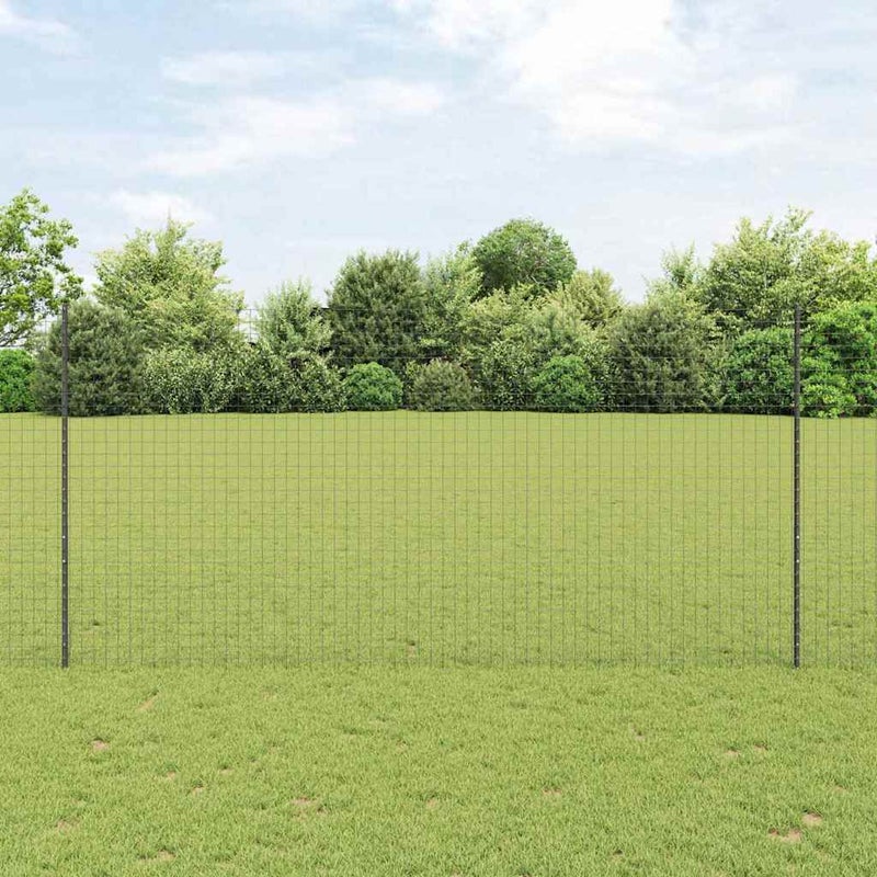 Wbudowany słupek ogrodzeniowy 44 szt. Szary 200 cm vidaXL