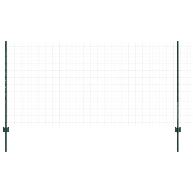Słupek ogrodzeniowy. 44 pcs Zielony 160 cm Stal vidaXL