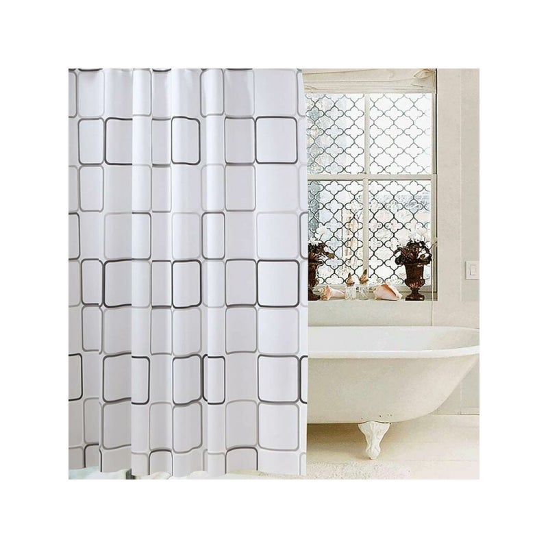 Zasłona prysznicowa anty-pleśniowa, antybakteryjna, wodoodporna, nieprzezroczysta (duża kwadratowa) Zasłona prysznicowa 180 x 180 cm