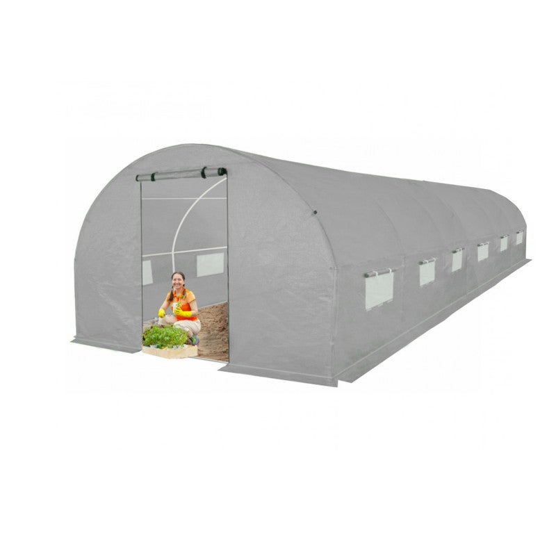 Tunel Ogrodowy 4iQ Group 3x6m Szary Folia UV 19mm