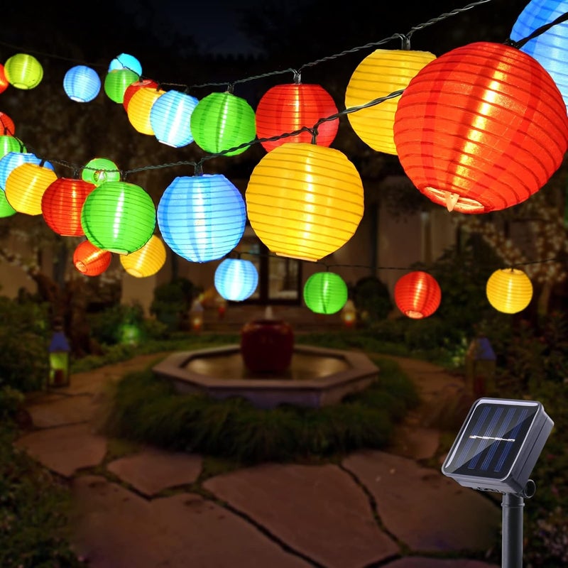 Zewnętrzne lampki solarne, 3,5 m, 10 diod LED, wodoodporne, do ogrodu, na patio, na podwórko, na wesele, na imprezę