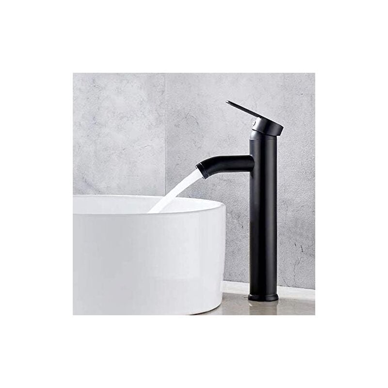 Bateria łazienkowa, bateria umywalkowa, bateria zlewozmywakowa, pasująca do średnic wewnętrznych 32 mm-42 mm, czarna
