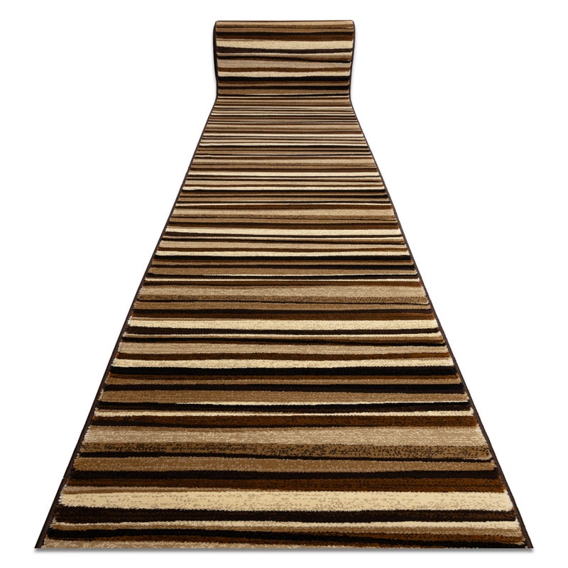 Chodnik HEAT-SET ROYAL 5374 FALE PASKI PASY beż / brąz 80cm 80x100 cm