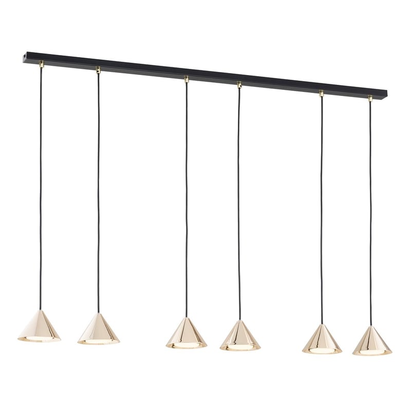 Lampa wisząca Elit czarno-złota 6xGX53x12W wym: 100 x 116 x 12 cm metal Emibig