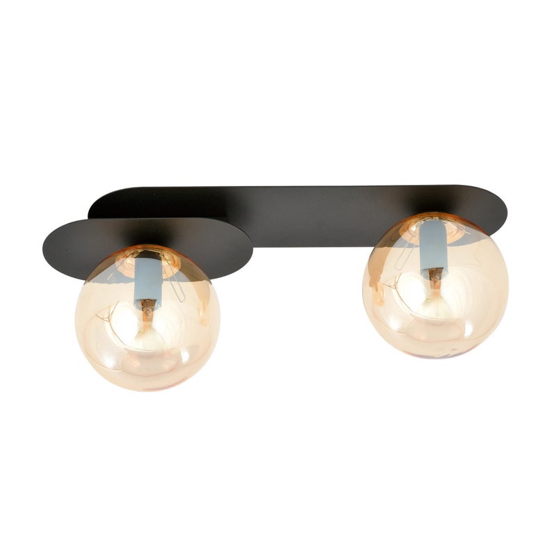 Lampa sufitowa Plaza czarno-miodowy 2xE14x10W wym: 18 x 45 cm metal Emibig