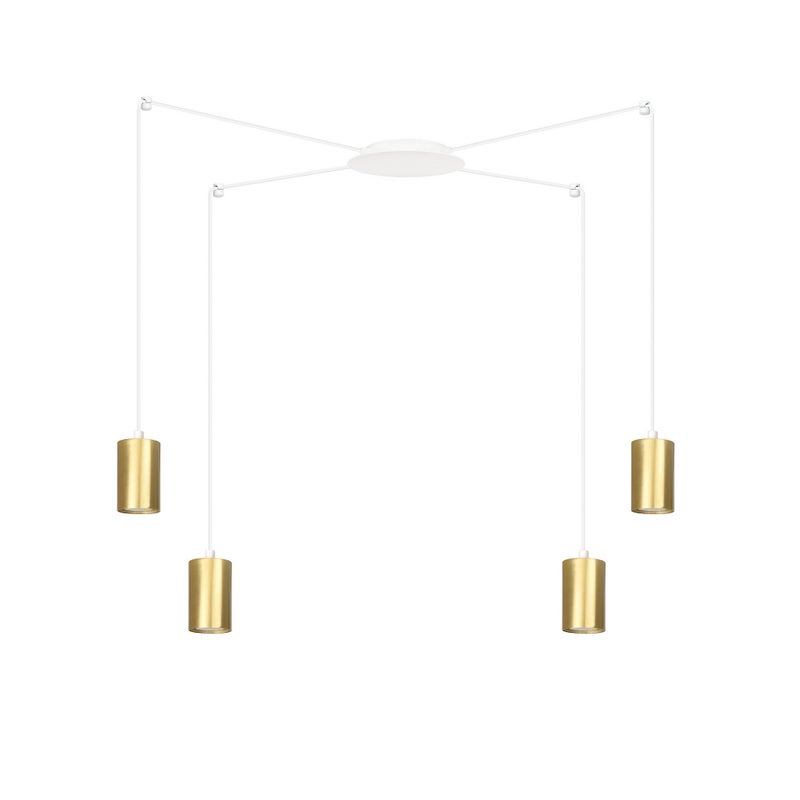 Lampa wisząca Traker biało-złota 4xGU10x10W wym: 300 x 300 cm metal Emibig