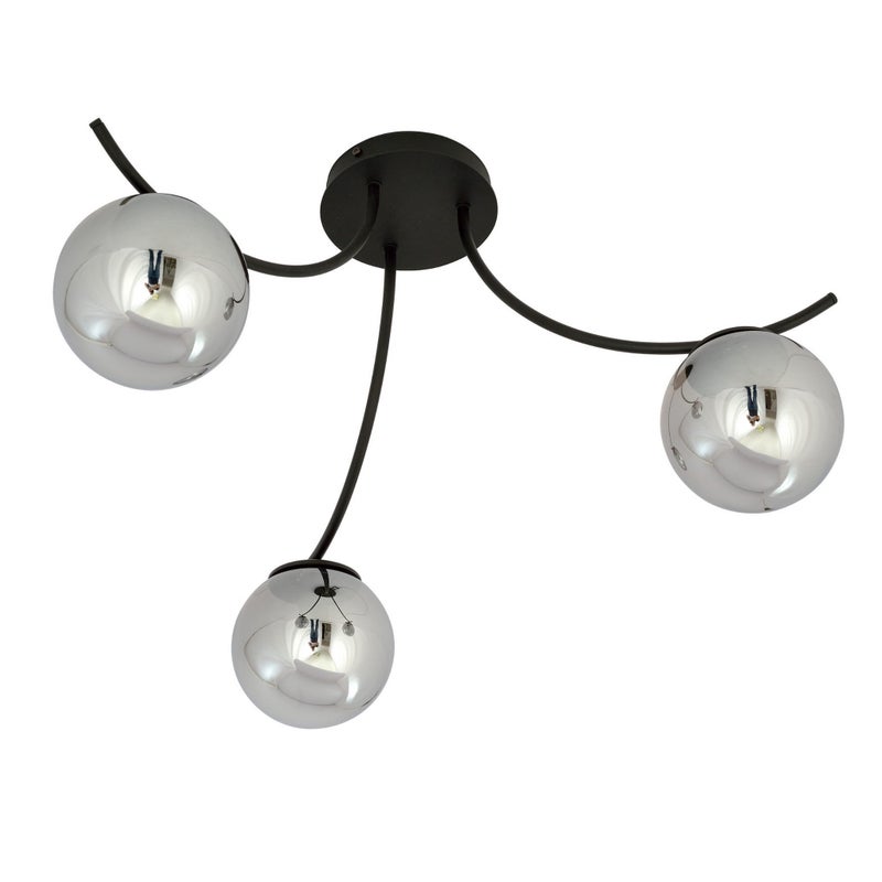 Lampa sufitowa Boston czarno-grafitowa 3xE14x10W wym: 37 x 70 cm metal Emibig