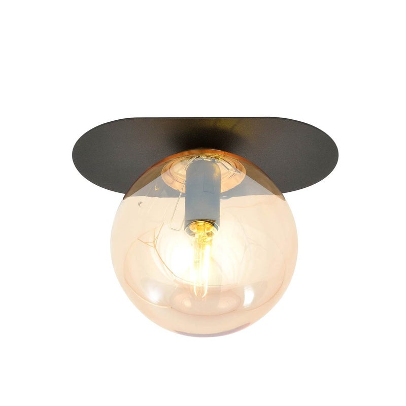 Lampa sufitowa Plaza czarno-miodowy 1xE14x10W wym: 18 x 20 cm metal Emibig