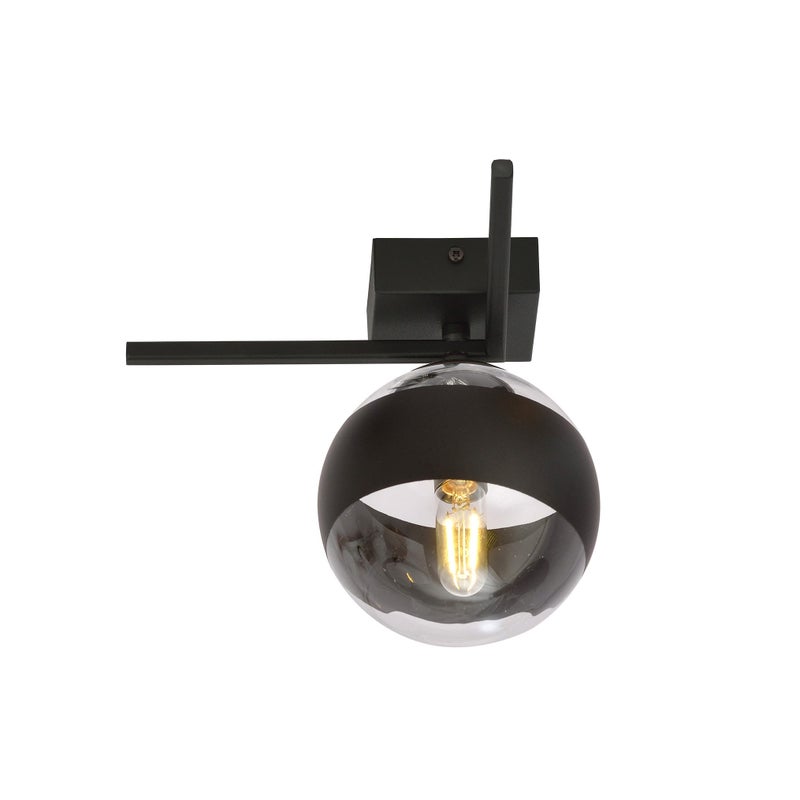 Lampa sufitowa Imago czarno-przezroczysta 1xE14x10W wym: 21 x 22,5 cm metal Emibig