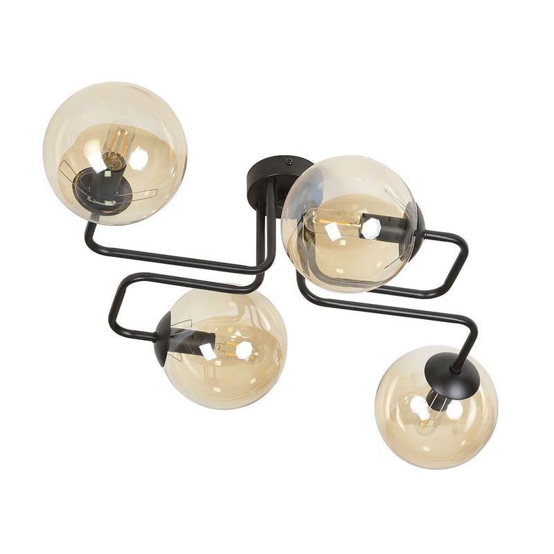 Lampa sufitowa Brendi czarno-miodowy 4xE14x40W wym: 32 x 55 cm metal Emibig