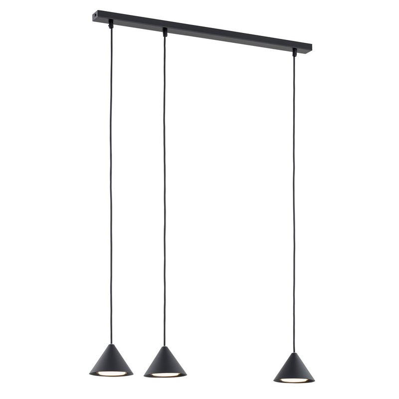 Lampa wisząca Elit czarna 3xGX53x12W wym: 100 x 70 x 12 cm metal Emibig