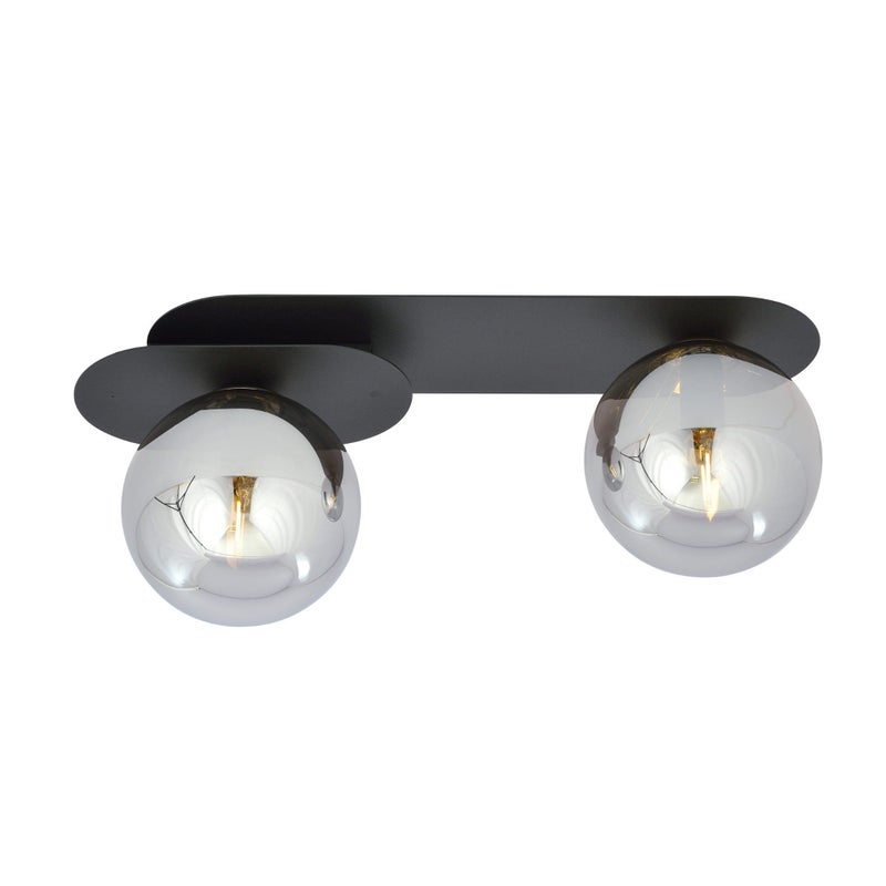 Lampa sufitowa Plaza czarno-grafitowa 2xE14x10W wym: 18 x 45 cm metal Emibig