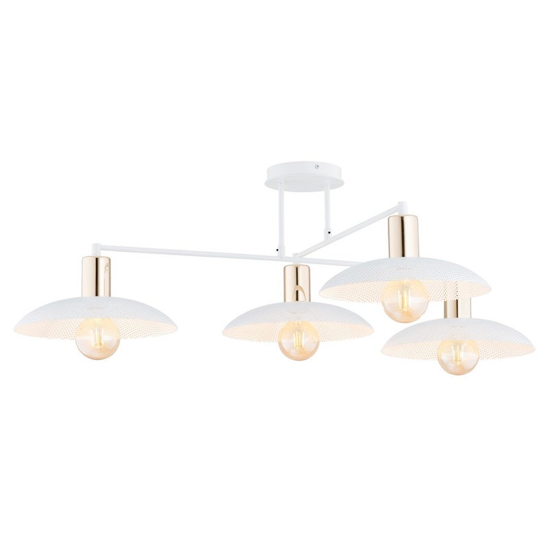 Lampa sufitowa Spirit biało-złota 4xE27x15W wym: 32 x 100 x 100 cm metal Emibig