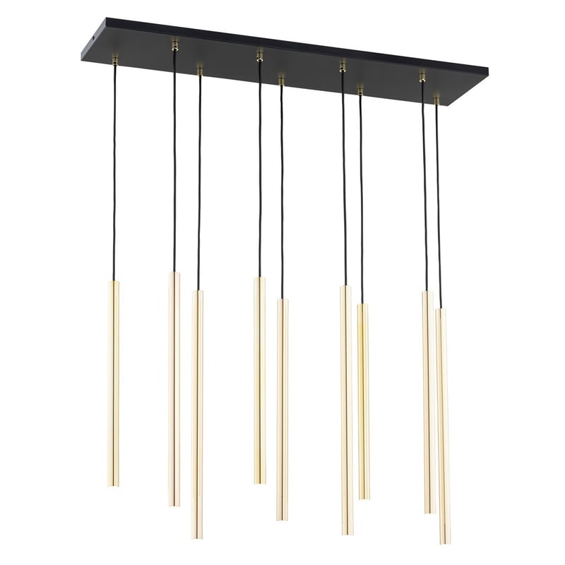 Lampa wisząca Selter złoto-czarna 9xG9x8W glamour wym: 130 x 90 x 22 cm metal Emibig