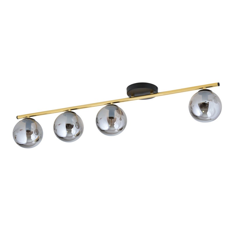 Lampa sufitowa Monza grafitowo-złota 4xE14x10W wym: 20 x 100 cm metal Emibig