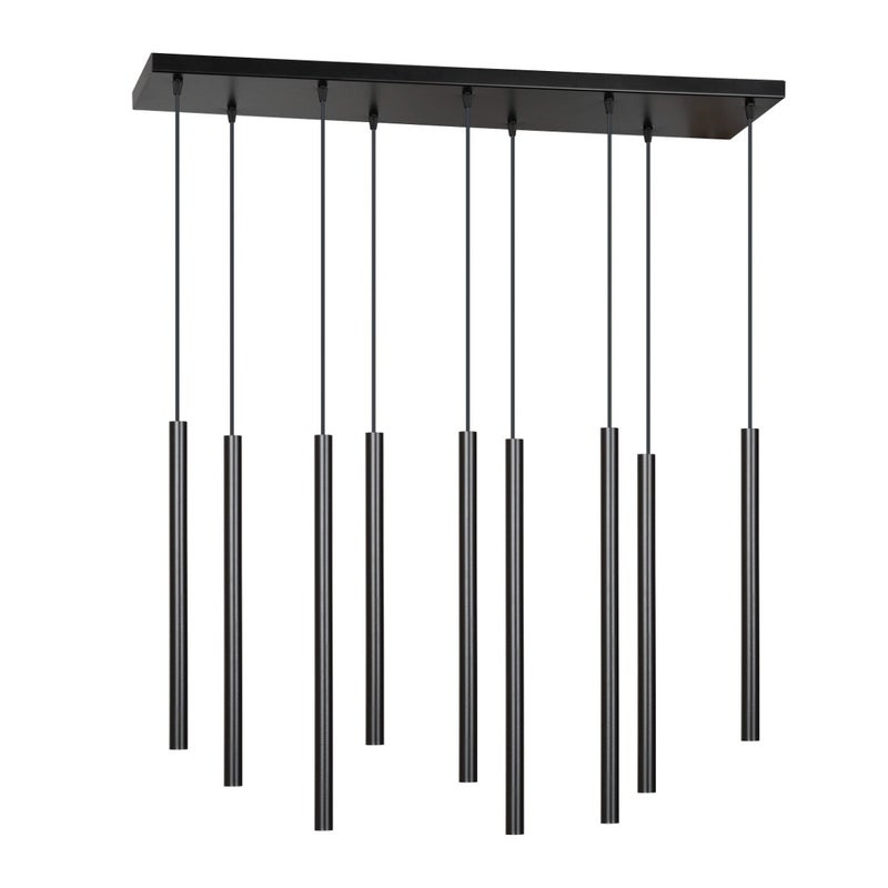 Lampa wisząca Selter czarna 9xG9x8W 9 tub nad stół wym: 120 x 92 cm metal Emibig