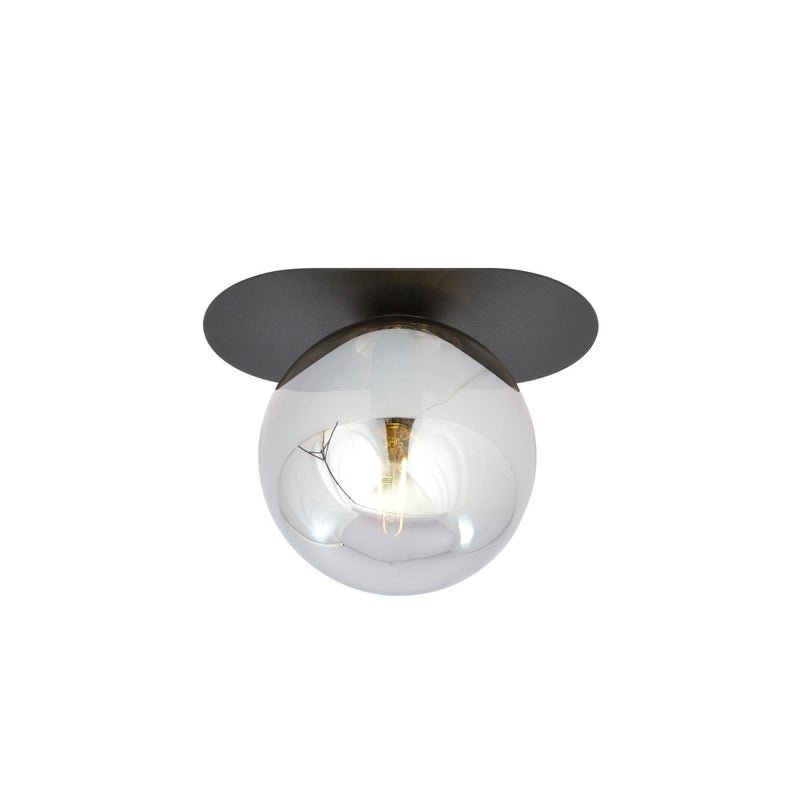 Lampa sufitowa Plaza czarno-grafitowa 1xE14x10W wym: 18 x 20 cm metal Emibig