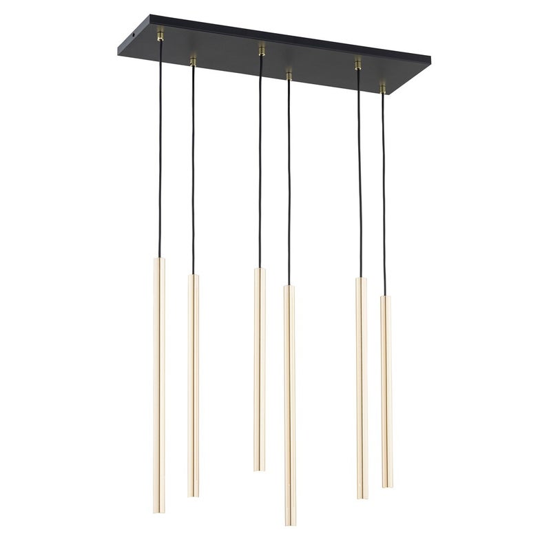 Lampa wisząca Selter złoto-czarna 6xG9x8W tuby wym: 130 x 70 x 22 cm metal Emibig