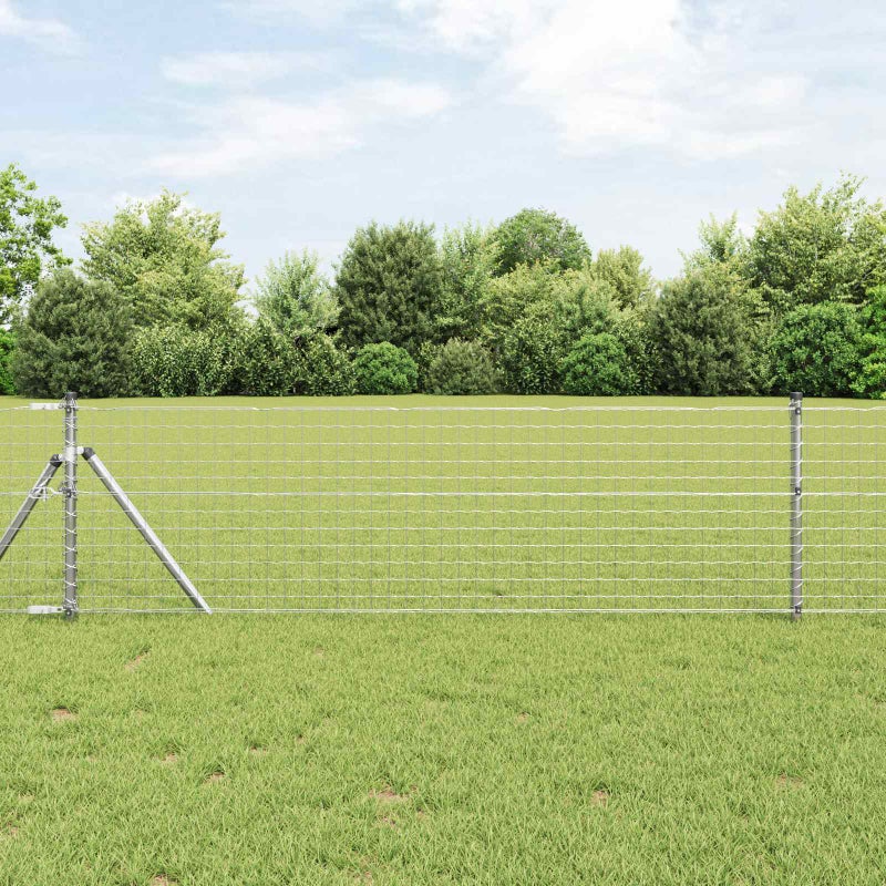 Słupek ogrodzeniowy. 2 pcs Srebrny 110 cm vidaXL
