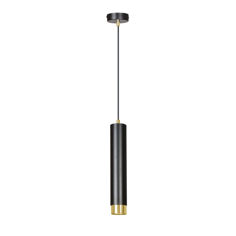 Lampa sufitowa Kibo czarna-złoto 1xGU10x10W wym: 100 x 8 x 8 cm metal Emibig