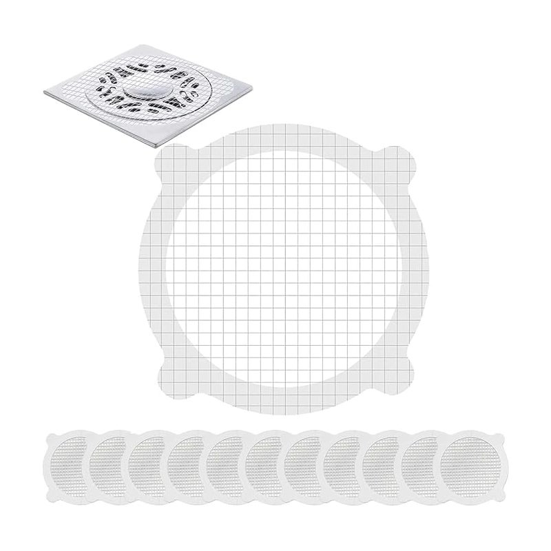 30 jednorazowych łapaczy włosów pod prysznicem, 10-centymetrowy filtr do prysznica, łapacz włosów do odpływów podłogowych prysznica (okrągły)