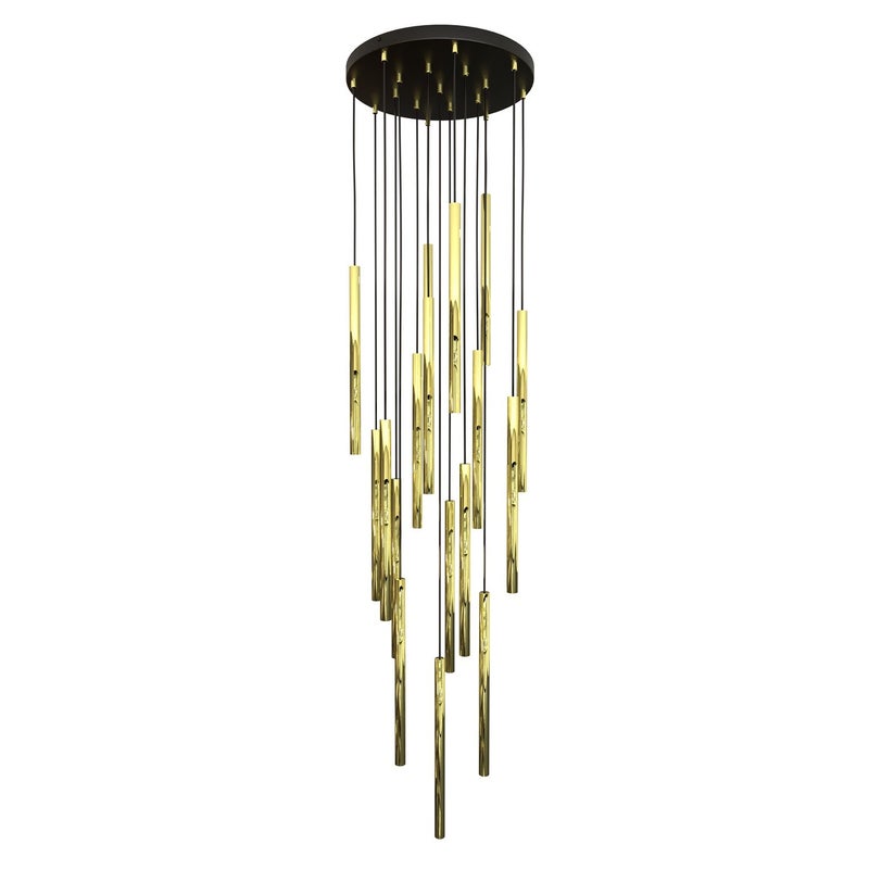 Lampa wisząca Selter złoto-czarna 17xG9x8W glamour wym: 180 x 45 x 45 cm metal Emibig