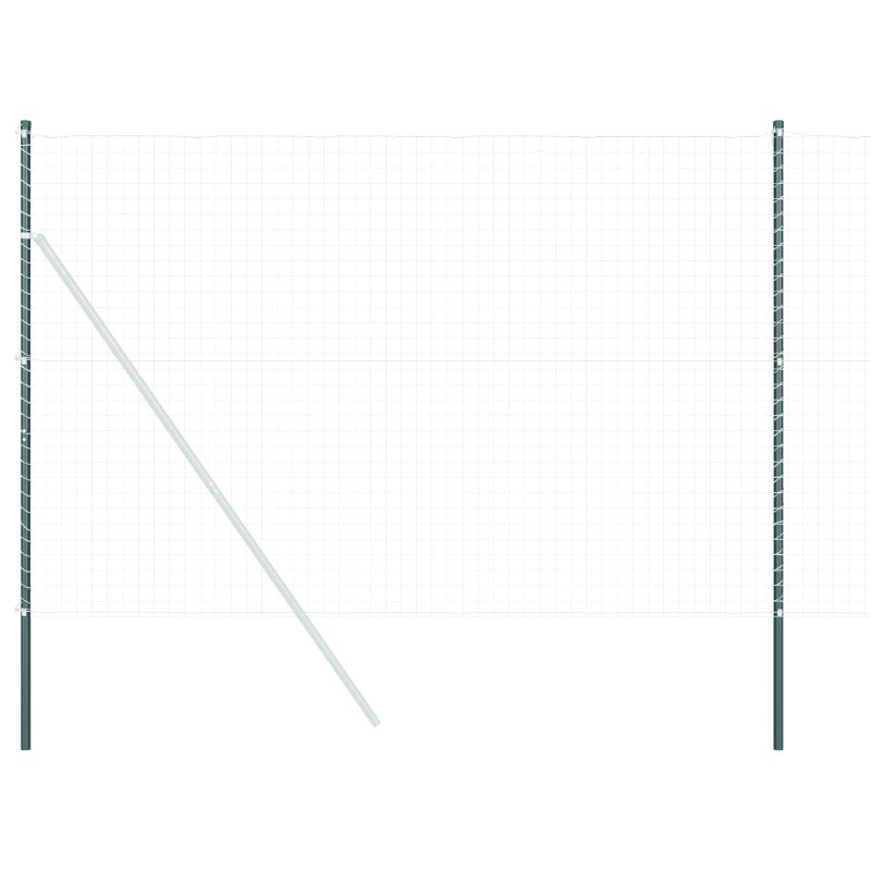 Słupek ogrodzeniowy. 12 pcs Zielony Stal Malowana Proszkowo vidaXL