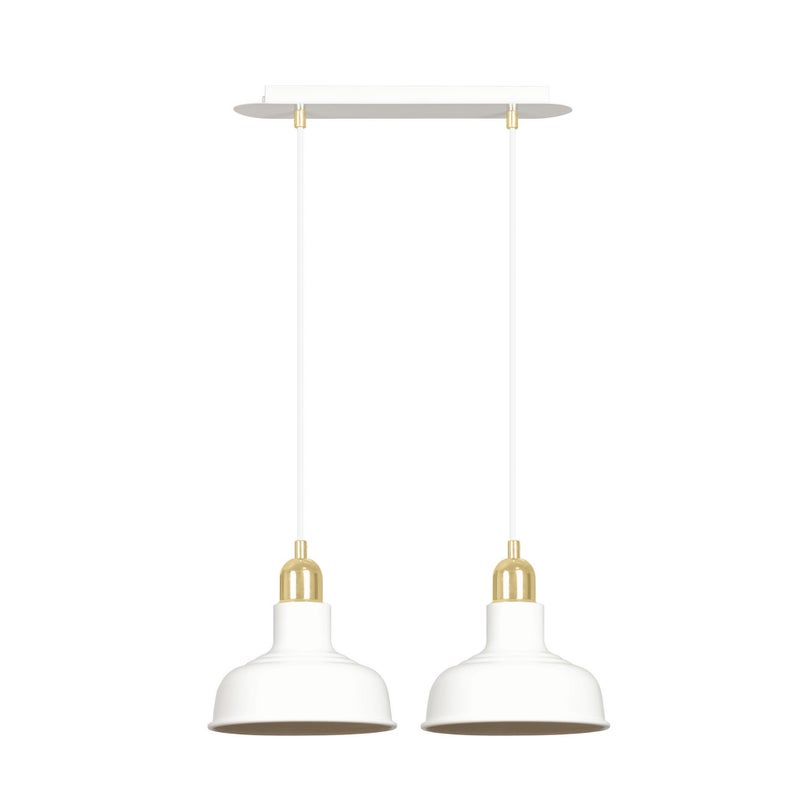 Lampa wisząca Ibor biało-złota 2xE27x15W wym: 100 x 42 x 21 cm metal Emibig