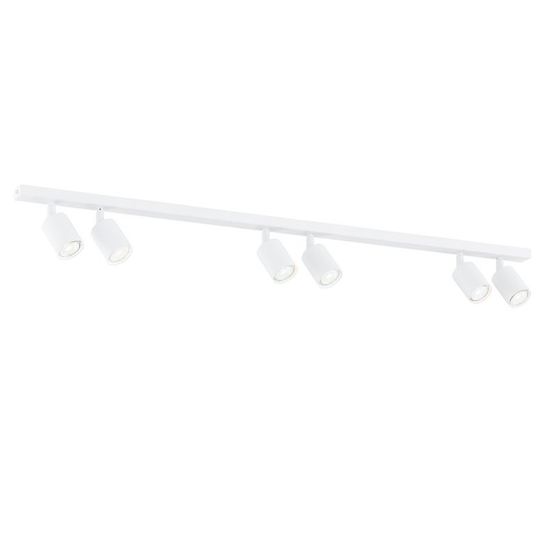 Lampa sufitowa wisząca Flash biała 6xGU10x8W minimalistyczna wym: 14 x 116 x 4 cm metal Emibig