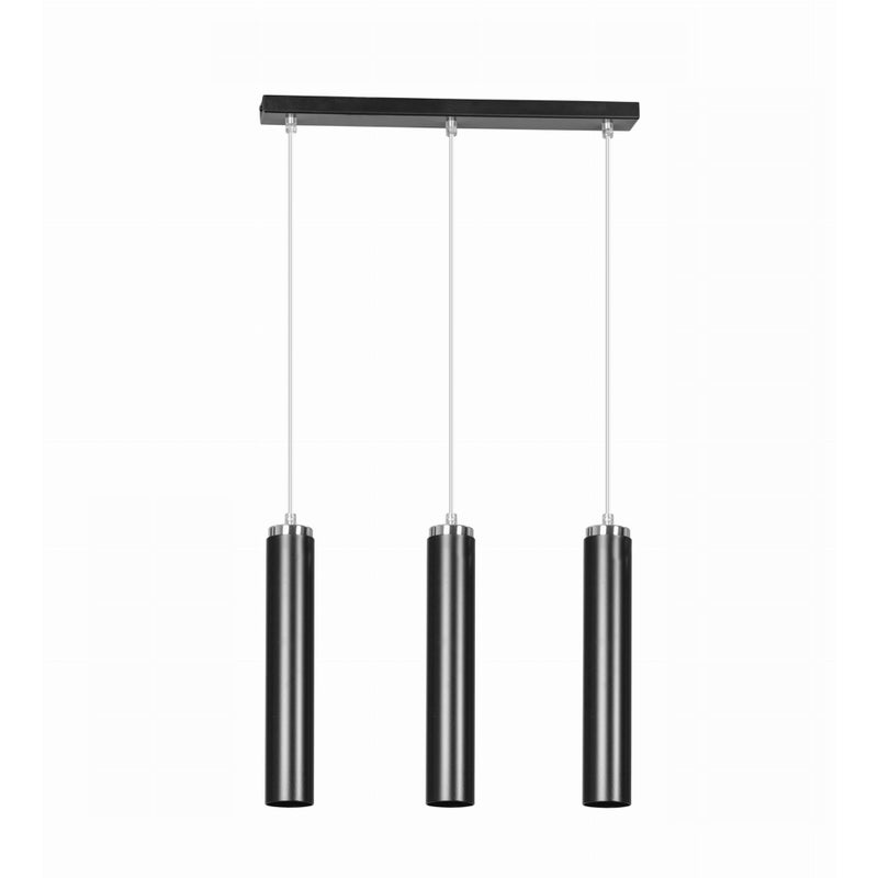 Lampa wisząca Luna czarna-chromowana 3xGU10x10W wym: 100 x 45 x 8 cm metal Emibig