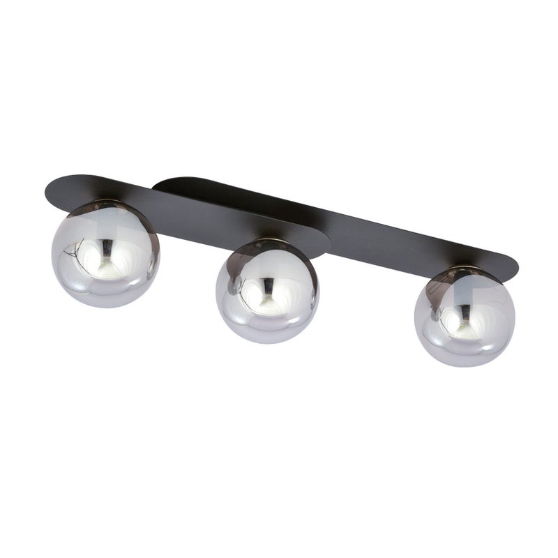 Lampa sufitowa Plaza czarno-grafitowa 3xE14x10W wym: 18 x 70 cm metal Emibig