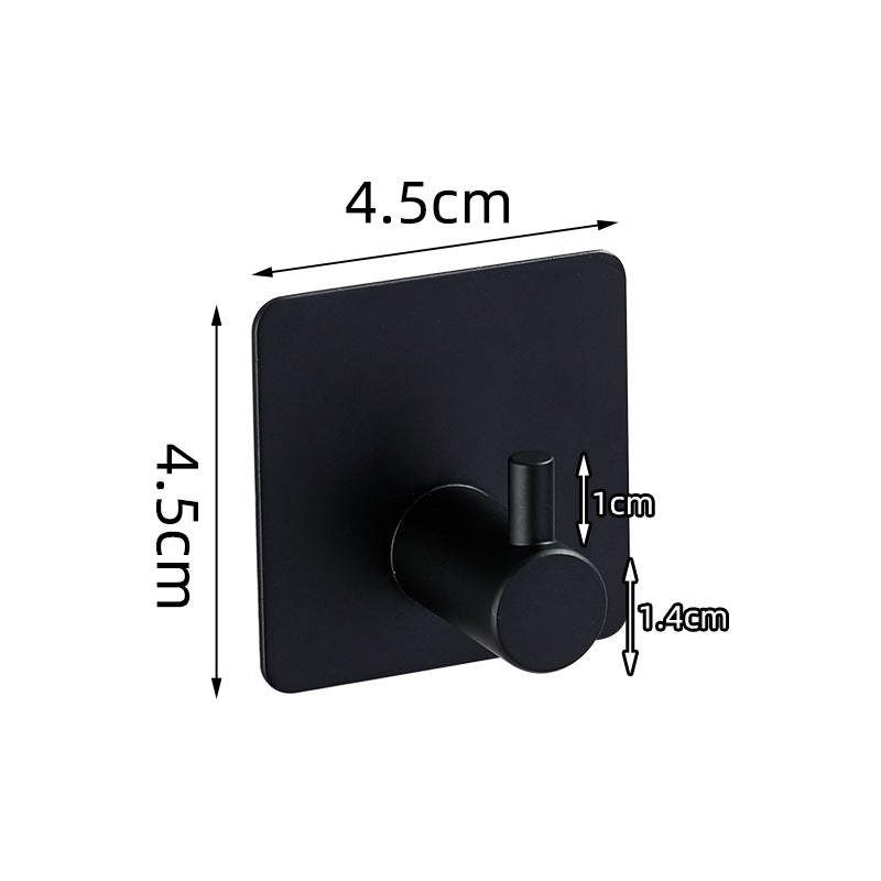 Haczyki ścienne samoprzylepne - 6 szt. Czarne haczyki na ręczniki łazienkowe, haczyki na ręczniki kuchenne - Wieszak na ręczniki łazienkowe