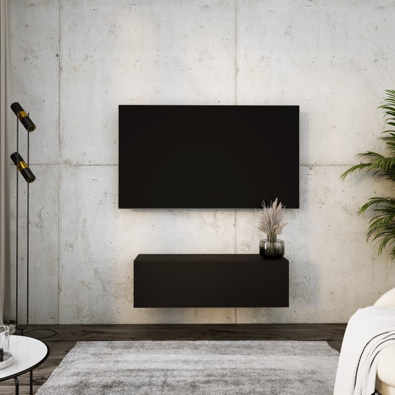 Szafka RTV : Czarny Matowy, 100 x 34 x 32 cm