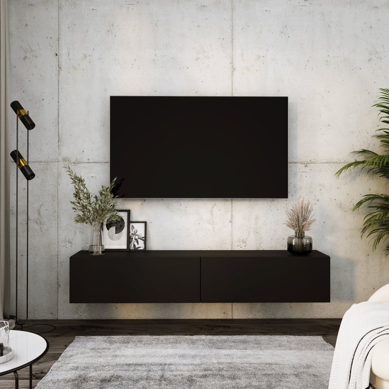 Szafka RTV : Czarny Matowy, 170 x 34 x 32 cm