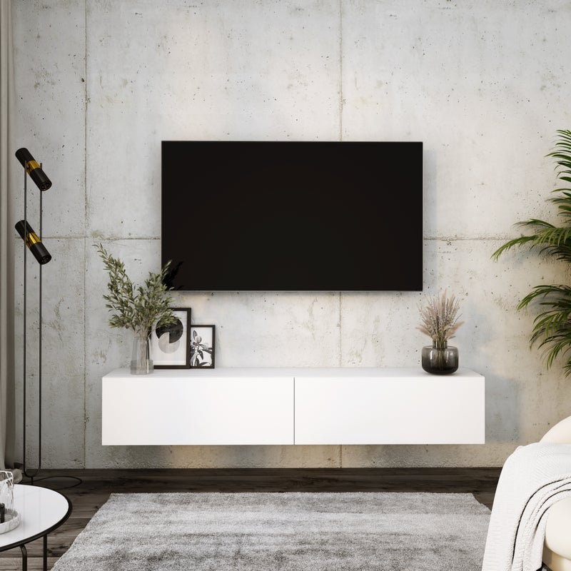 Szafka RTV : Biały Matowy, 170 x 34 x 32 cm