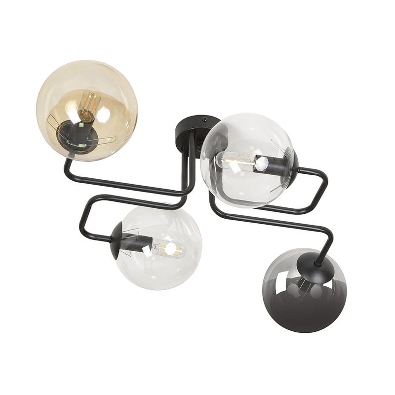 Lampa sufitowa wisząca Brendi wielokolorowo-czarna 4xE14x40W wym: 32 x 55 cm metal Emibig