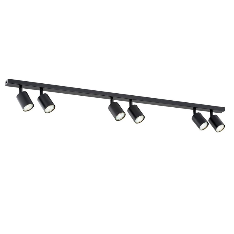 Lampa sufitowa wisząca Flash czarna 6xGU10x8W minimalistyczna wym: 14 x 116 x 4 cm metal Emibig