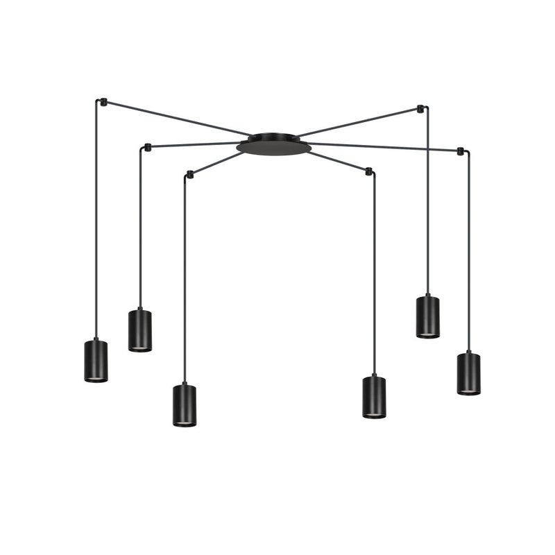 Lampa wisząca Traker czarna 6xGU10x10W wym: 300 x 300 cm metal Emibig