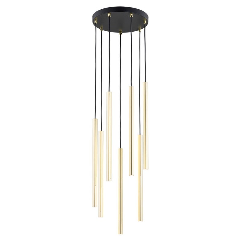 Lampa wisząca Selter złoto-czarna 7xG9x8W glamour wym: 130 x 30 x 30 cm metal Emibig