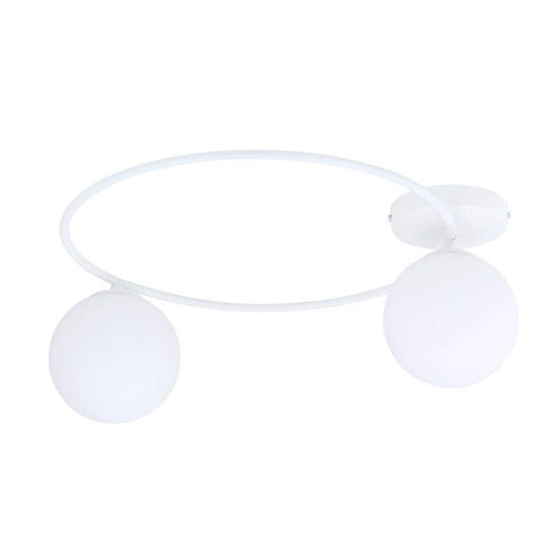 Lampa sufitowa Sopra biała 2xE14x10W wym: 20 x 47 cm szkło Emibig