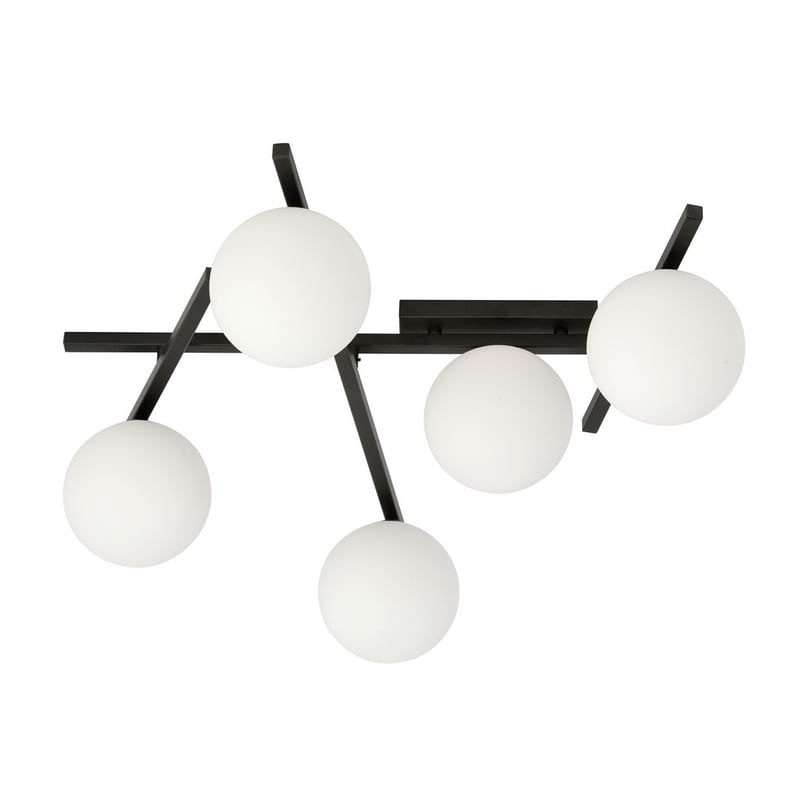 Lampa wisząca Smart czarno-biała 5xE14x10W wym: 25 x 67 cm metal Emibig