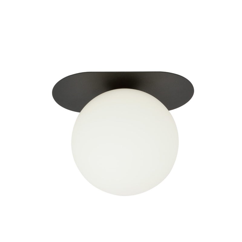 Lampa sufitowa Plaza czarno-biała 1xE14x10W wym: 18 x 20 cm metal Emibig