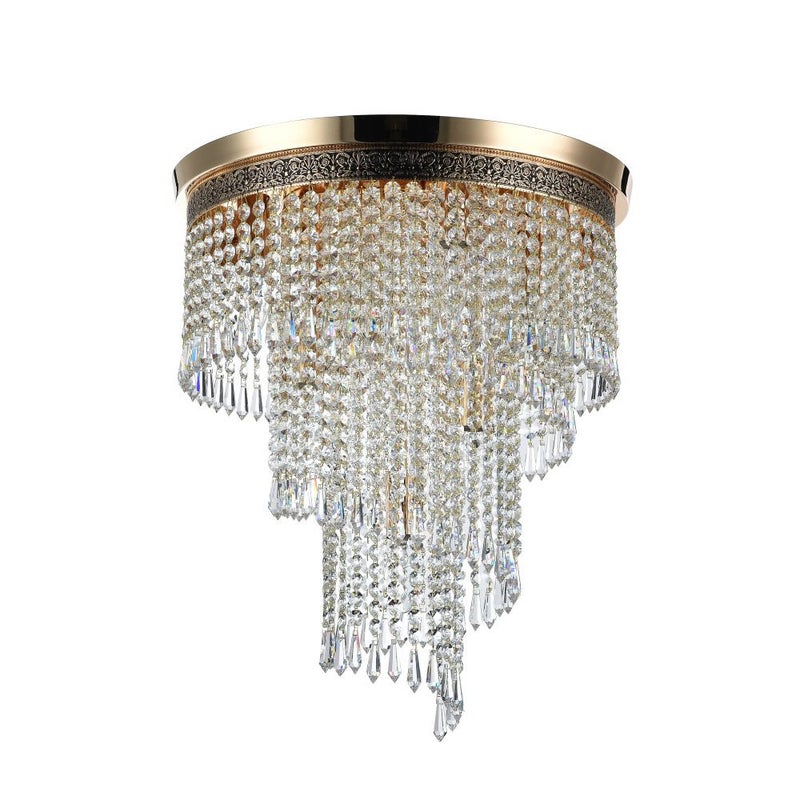 Lampa wisząca Cascade mosiężno-złota 7xE14x60W kryształowa wym: 50 x 42 x 42 cm kryształ Maytoni