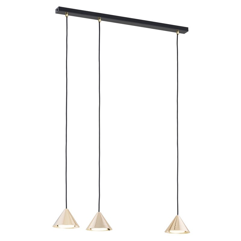 Lampa wisząca Elit czarno-złota 3xGX53x12W wym: 100 x 70 x 12 cm metal Emibig