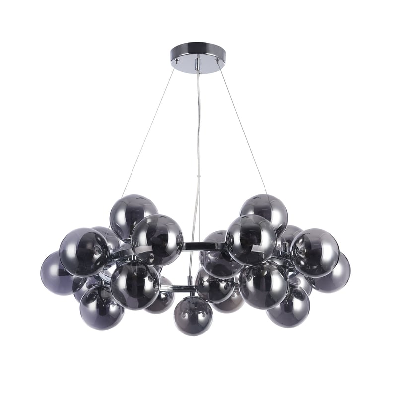 Lampa wisząca Dallas chromowana dymiona 25xG9x28W wym: 135,4 x 69 x 69 cm szkło Maytoni